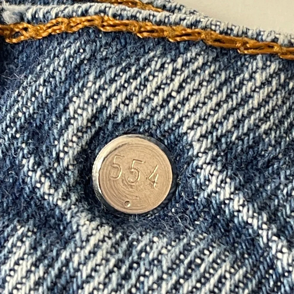 VTG Levis 509 Jeans Men 36x28* Blue Straight Orange Tab USA Faded Cowboy 80s